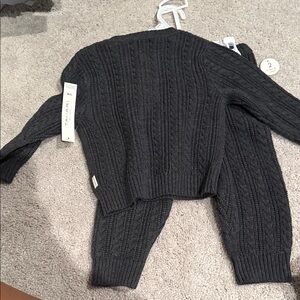 Zara Charcoal Cable Knit Sweater